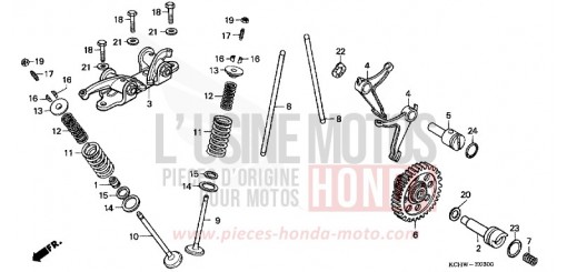 CAMSHAFT/VALVE (1) CG125W de 1998